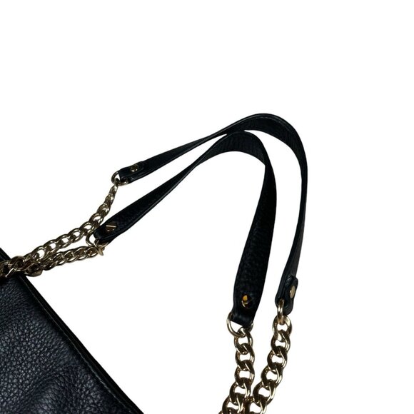 MICHAEL‎ KORS Chain Bag Black Pebbled Leather Shoulder Bag - Picture 3 of 11